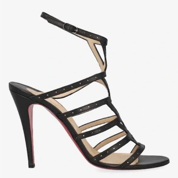 🖤👠Black Tout En V Cage Sandals from Christian Louboutin 🖤👠 - Picture 5 of 8